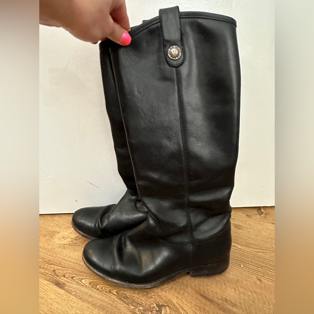 Black Frye Melissa Button Boots